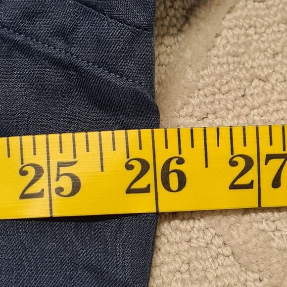 VTG Polo Ralph Lauren Shirt Mens XL 100% Linen Navy Blue 2 Pocket Button Up NWT - Picture 6 of 8